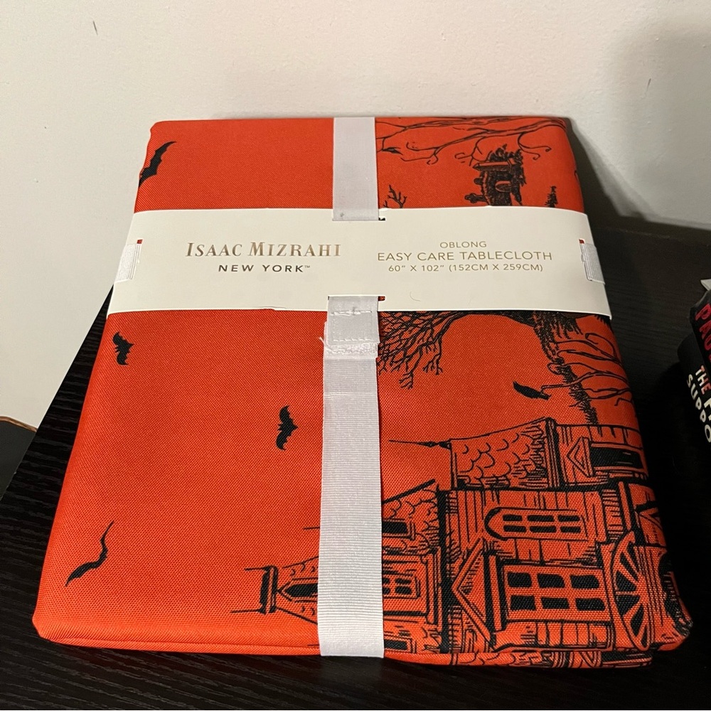 Isaac Mizrahi Halloween Haunted House tablecloth